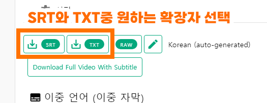 다운섭(DOWNSUB)을 이용해 유튜브 자막 추출