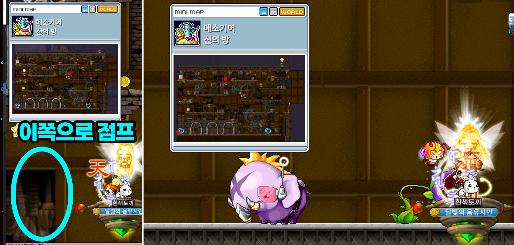 뉴리프시티 신의 방 맵 꿀팁