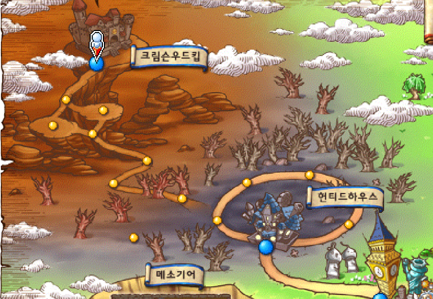 크림슨우드 지역 지도