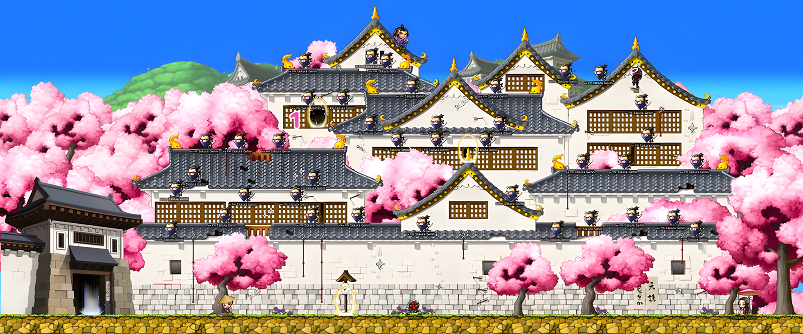 메이플랜드 카에데성 맵 한눈에 보기 3 메이플랜드 카에데 성 성문 안