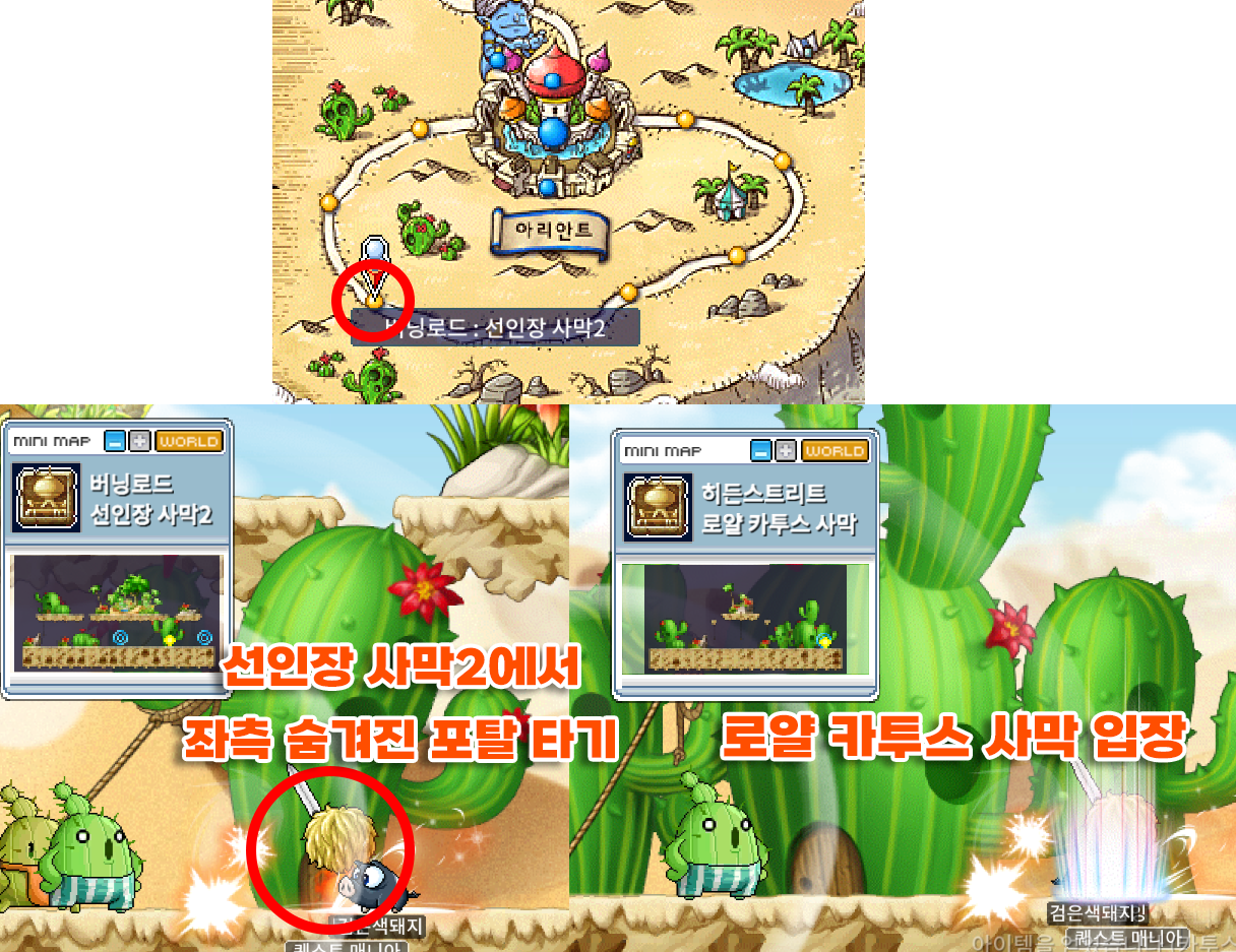 메이플랜드 마스터 몬스터 드랍 및 위치 정리 21 데우 상세 위치