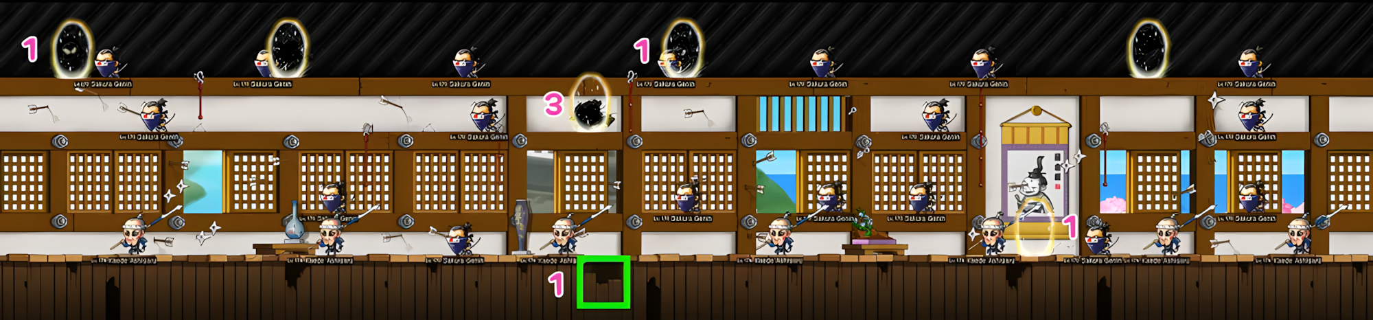 메이플랜드 카에데성 맵 한눈에 보기 5 메이플랜드 카에데 성 복도 2