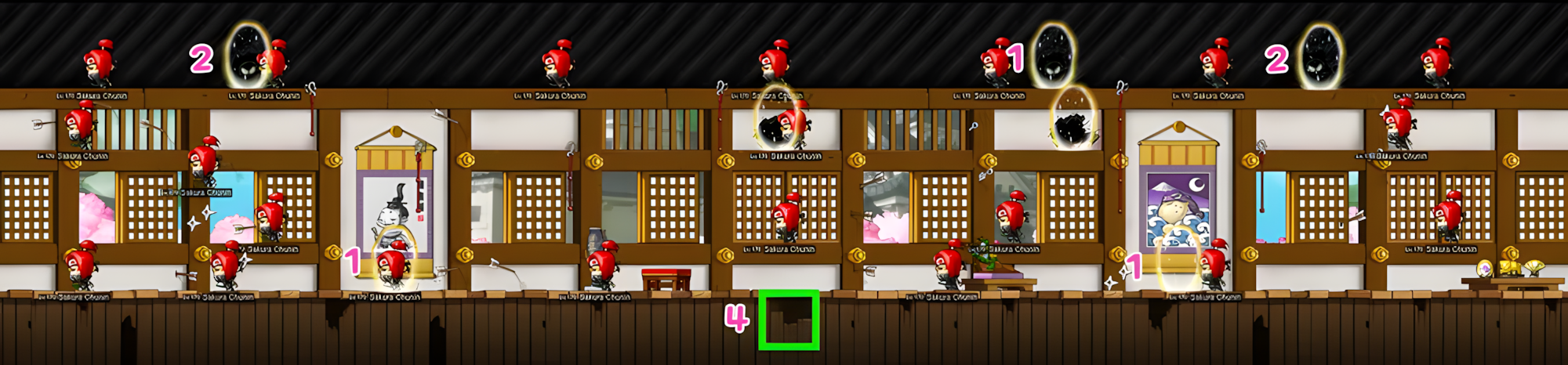 메이플랜드 카에데성 맵 한눈에 보기 6 메이플랜드 카에데 성 복도 3