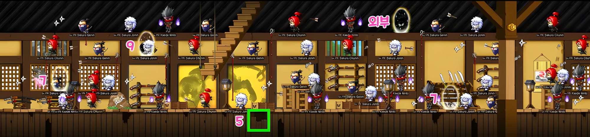 메이플랜드 카에데성 맵 한눈에 보기 11 메이플랜드 카에데 성 복도 8