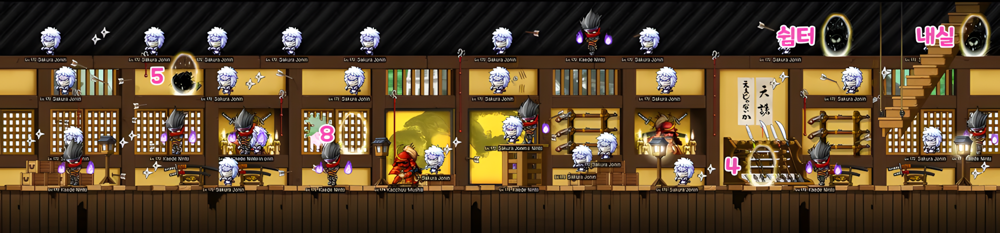 메이플랜드 카에데성 맵 한눈에 보기 12 메이플랜드 카에데 성 복도 9